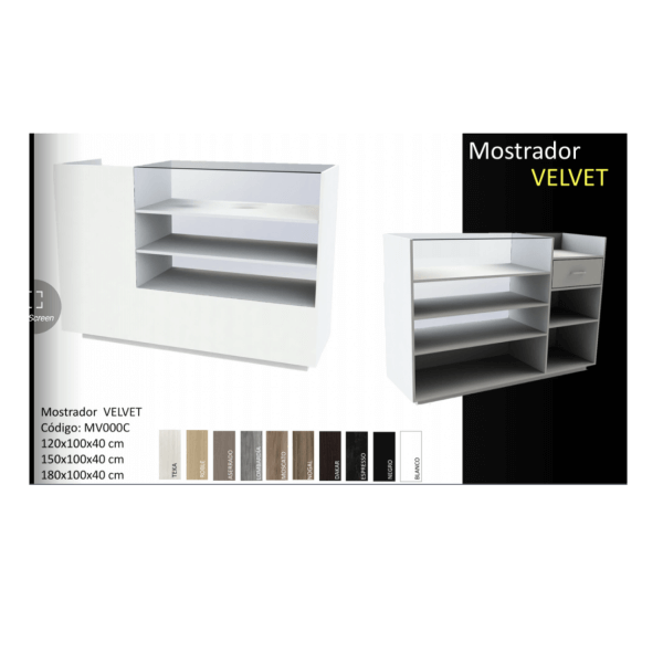 Countertop Display Cases / Commercial Showcase / Racks full vision/ Model Velvet